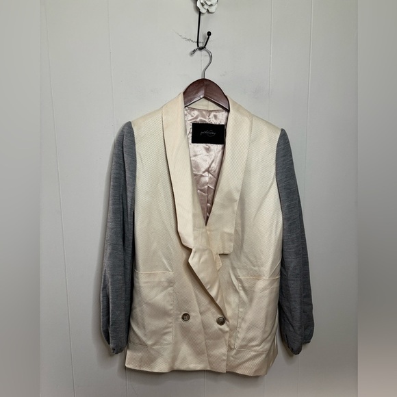 Rachel Comey mixed media blazer jacket size SM grey tan - Picture 1 of 4